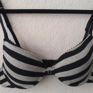 Boingo Striped Bra with Button Detail 34B